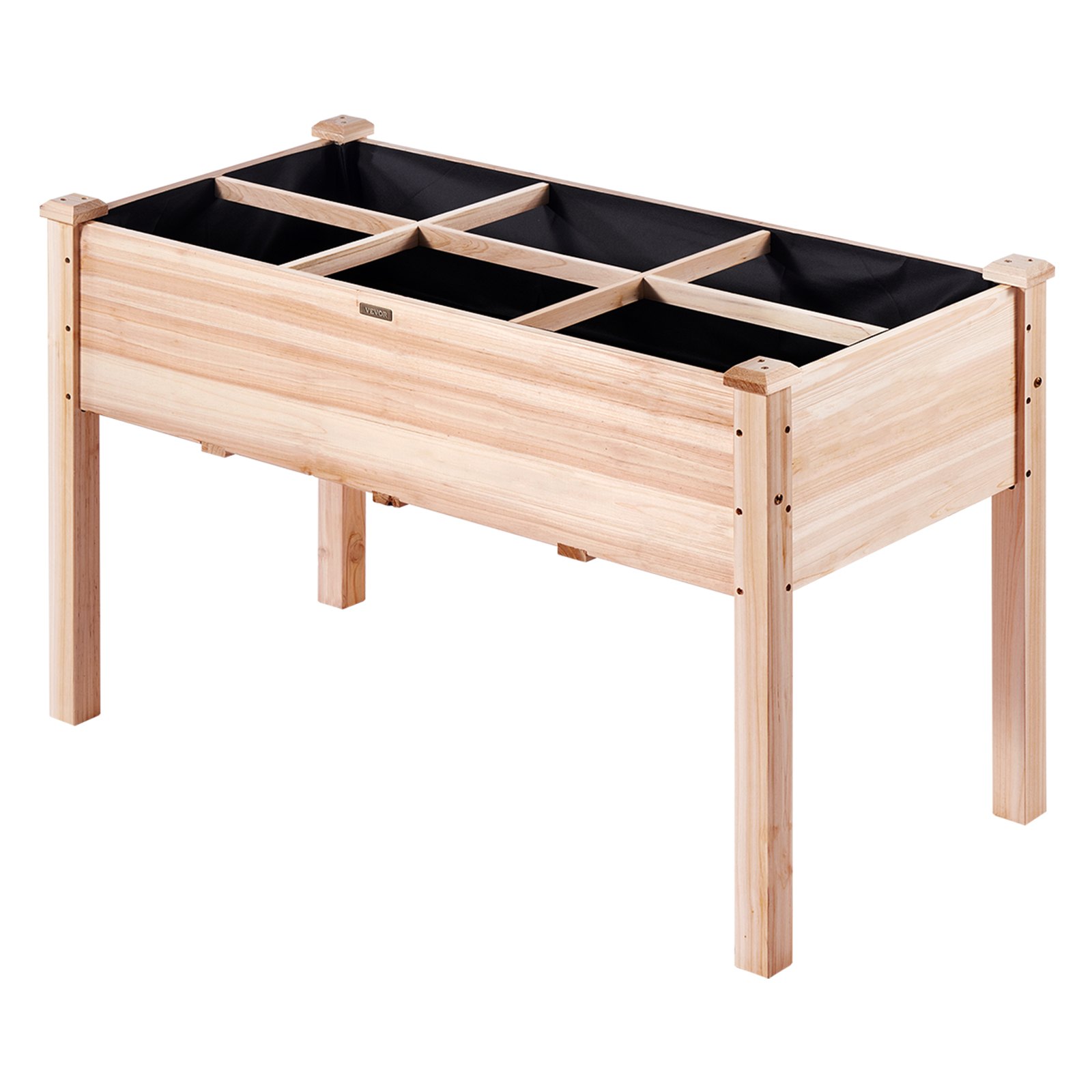 VEVOR Fioriera Rialzata da Giardino Esterno con Ripiano in Legno 120 x 58 x 76cm per Coltivazione di Piante Orto Erbe, Orto Rialzato con Ripiano in Legno da Esterno Aiuola Sopraelevata Piante Ortaggi