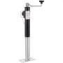 VEVOR Cric per Rimorchio, Capacità di Carico Dinamico 907 kg Cric Girevole per Rimorchio, Montaggio su Tubo Saldato, Supporto per Cric per Rimorchio con Sollevamento 254 mm con Maniglia per Rimorchio