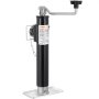 VEVOR Cric per Rimorchio, Capacità di Carico Dinamico 907 kg Cric Girevole per Rimorchio, Montaggio su Tubo Saldato, Supporto per Cric per Rimorchio con Sollevamento 254 mm con Maniglia per Rimorchio