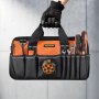 VEVOR Borsa Portautensili 400 mm, 33 Tasche, Organizer Portatile per Attrezzi con Ampia Apertura a Cerniera, Manico Comodo e Tracolla Regolabile, Resistente all’Acqua, Ideale per Fai da Te e Cantiere
