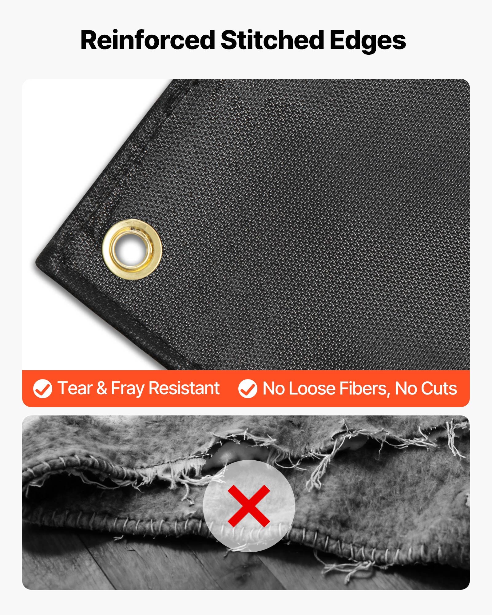 VEVOR Coperta per Saldatura in Fibra di Vetro Rivestita in Silicone da 1219 x 1829 mm, Tappeto di Protezione Resistente al Calore max, 982°C, Tappetino Ignifugo di Sicurezza per Saldatura