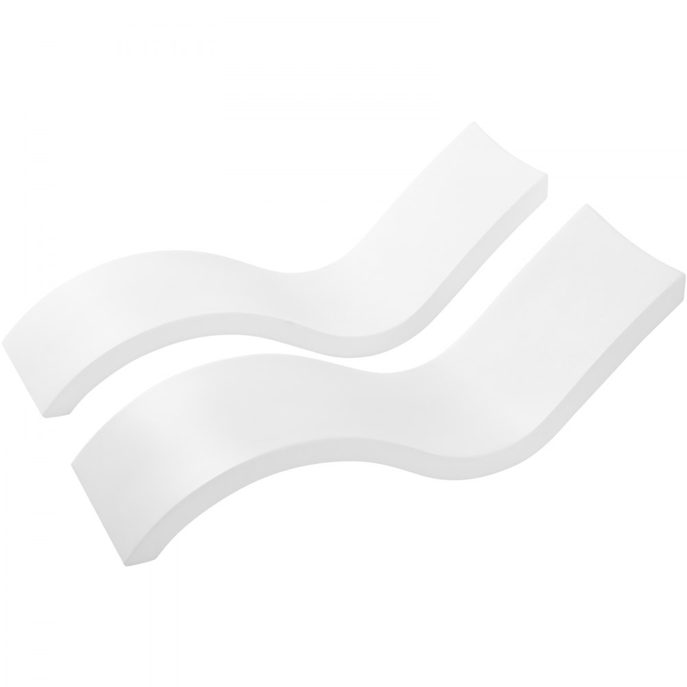 VEVOR Poltrone a Sdraio da Piscina, Set di 2 Sdraio Prendisole da Piscina Giardino, Sedie a Sdraio per Piscina Interna, Piscine Galleggianti sull'Acqua, Sedia Abbronzatura da Piscina, Bianco