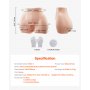 VEVOR Mutandina Anca Finta in Silicone per Cosplay Mutandina Gluteo Finto per Sollevamento dell'Anca per Crossdresser Carnevale Cosplay Materiale Silicone, Colore Marrone