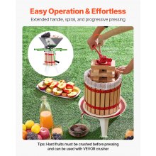 VEVOR Pressa Manuale per Vino di Frutta in Legno Massello Spremiagrumi 12L