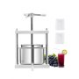 VEVOR Pressa Manuale per Vino di Frutta Cesto in Acciaio Inox 5L con Manico, Spremiagrumi Manuale per Bevande Alcoliche Pressa per Sidro, Mela, Uva, Tintura, Miele, Olio d'Oliva Cucina, Casa