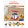 VEVOR Pressa Manuale per Vino di Frutta Cesto in Acciaio Inox 6L con Manico, Spremiagrumi Manuale per Bevande Alcoliche Pressa per Sidro, Mela, Uva, Tintura, Miele, Olio d'Oliva Cucina, Casa
