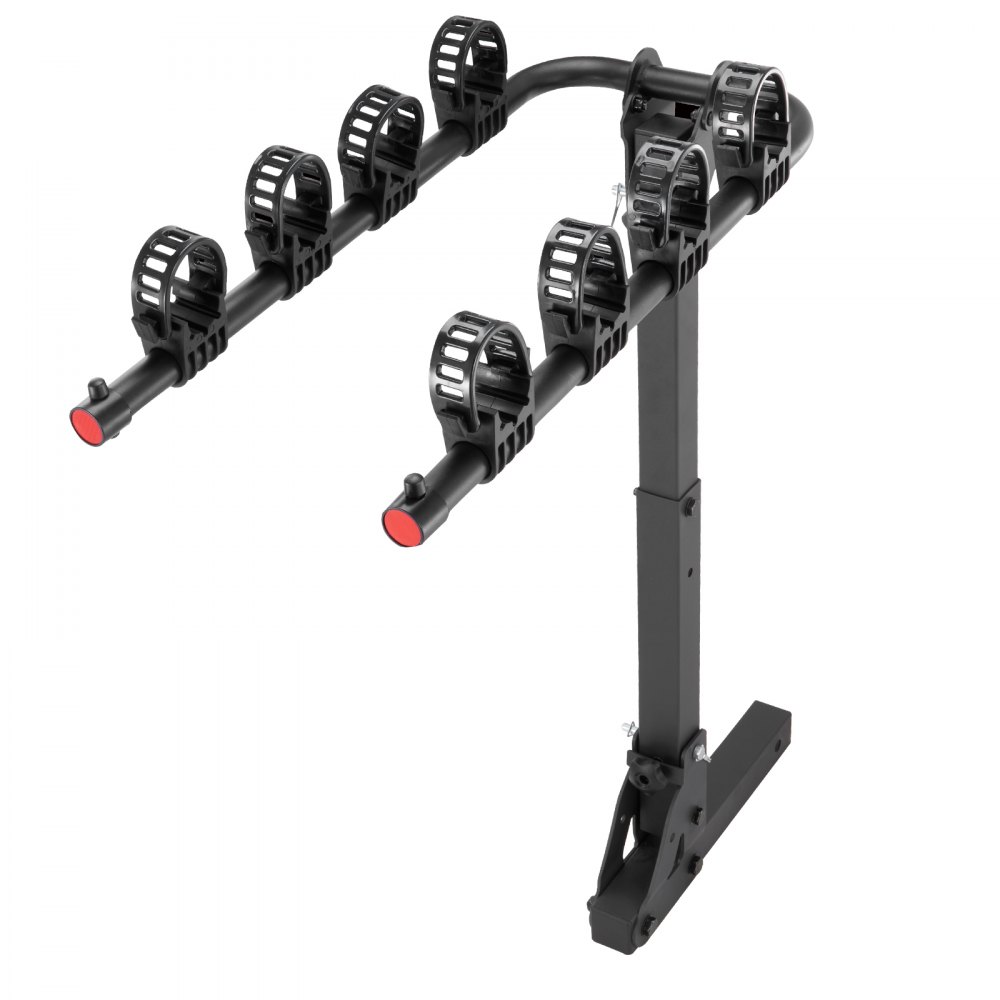 Portabici con Gancio di Traino, Stile Piattaforma per max. 4 Biciclette, Portata 68 kg, Gancio di Traino per Ricevitore da 50,8 mm, Portabici Pieghevole per Auto, SUV, Camion, Camper