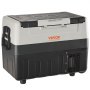 VEVOR Frigorifero per Auto, 55 Litr Frigo Compressore Congelatore Portatile a Doppia Zona per Campeggio con Manico e Ruote, 0,6kW.h Da -20°C a 10°C Regolabile Frigo Termico Elettrico per Camion Barca