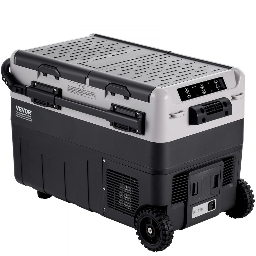 VEVOR Frigorifero Portatile per Auto, Frigorifero 12 V, Congelatore Portatile a Due Zona da 40 L , Temperatura Regolabile - 20 ~ 20 ℃, Refrigeratore a Compressore per Casa, Esterno, Camper, Auto