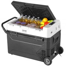 VEVOR Frigorifero Portatile per Auto, Frigorifero 12 V, Congelatore Portatile Zona Singola 60 L, Temperatura Regolabile - 20 ~ 20 ℃, Refrigeratore a Compressore per Casa, Esterno, Camper, Auto