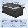 VEVOR Frigorifero per Auto, Congelatore Portatile Doppia Zona 95 L, 12 Volt, Gamma  -20 ~ 20 ℃, Dispositivo Raffreddamento a Compressore 12/24 V CC 100-240 V CA per Campeggio Camper con Ruote Maniglia