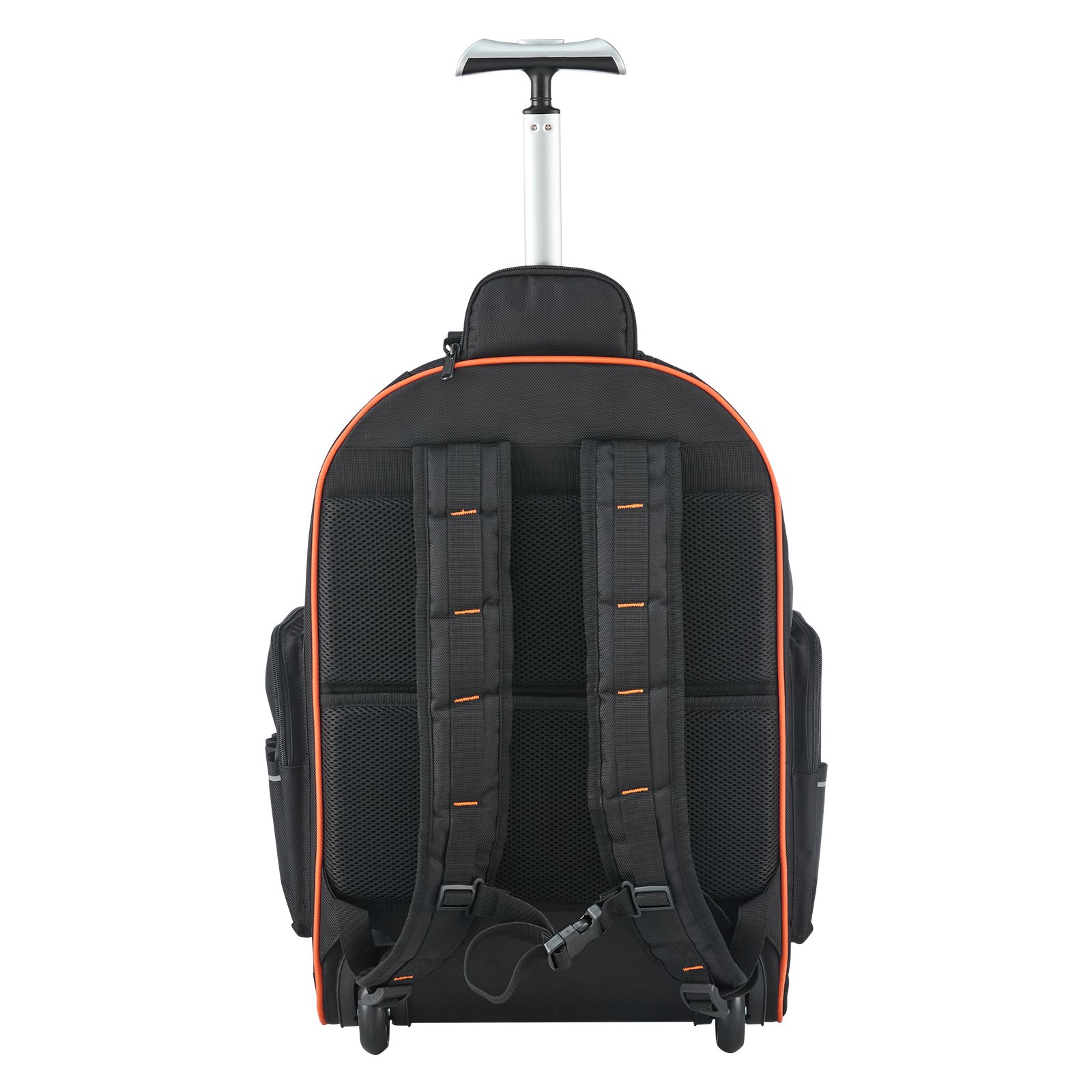 VEVOR Zaino Portautensili con Ruote, Capacità 50 kg, Borsa Portautensili con Ruote da 72 Tasche, Maniglia Telescopica Regolabile e Base Stabile, Organizzatore per Borse per Edilizia, Meccanico