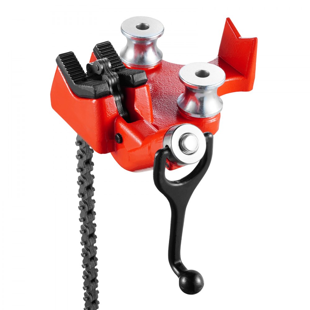 VEVOR Morsa a Catena per Tubi per Impieghi Gravosi, Catena Robusta da 660 mm e Base in Ghisa, Supporto per Piastra Morsa con Attacco a Gancio con Altezza Regolabile, Adatto a Ricevitori da 50 x 50 mm