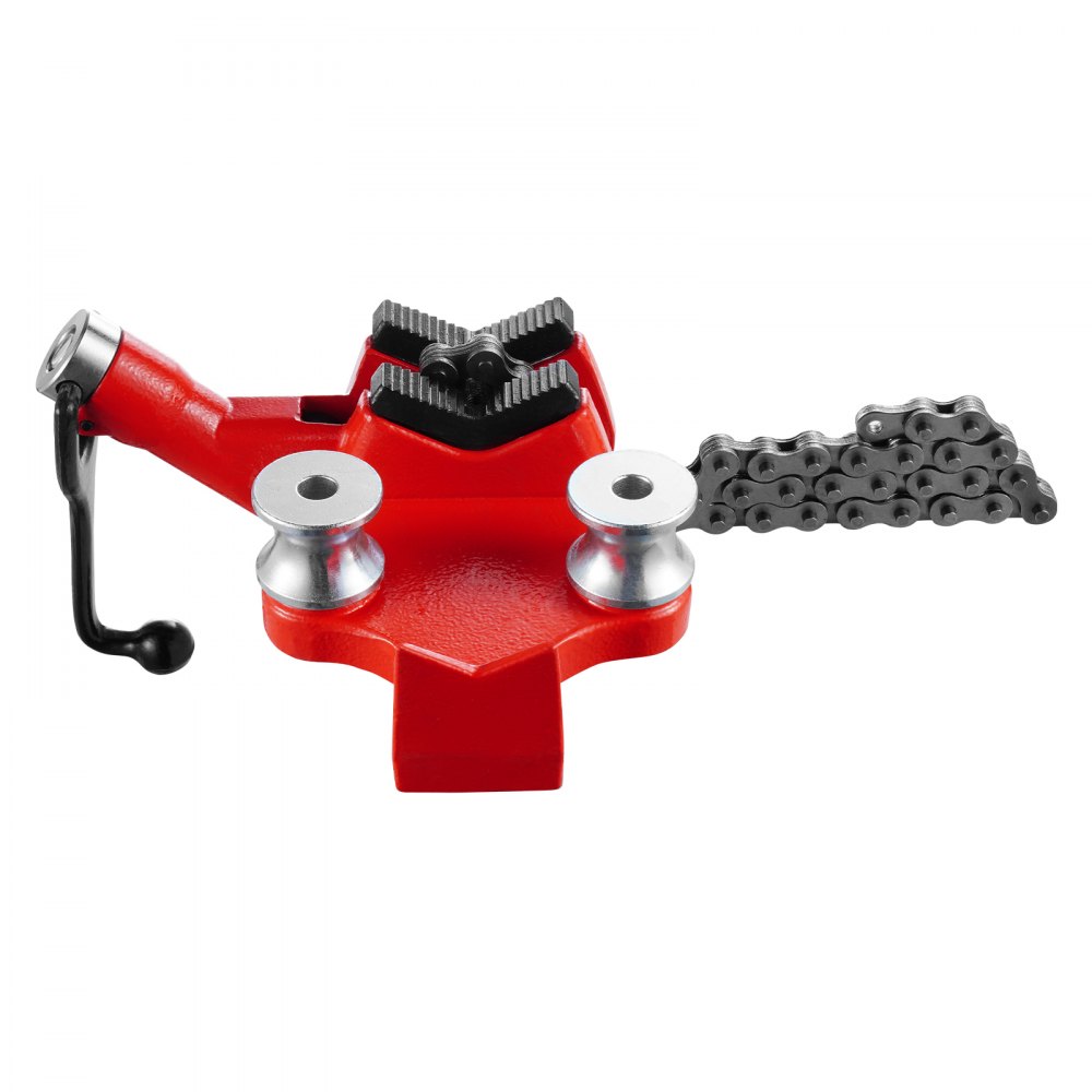 VEVOR Morsa a Catena per Tubi per Impieghi Gravosi, Catena Robusta da 660 mm e Base in Ghisa, Supporto per Piastra Morsa con Attacco a Gancio con Altezza Regolabile, Adatto a Ricevitori da 50 x 50 mm