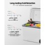 VEVOR Refrigeratore Portatile Isolante con Ruote da 45 QT con Ritenzione del Ghiaccio, Maniglie Resistenti Portabicchieri, Refrigeratore Portatile Isolato per Picnic Campeggio Viaggio Feste