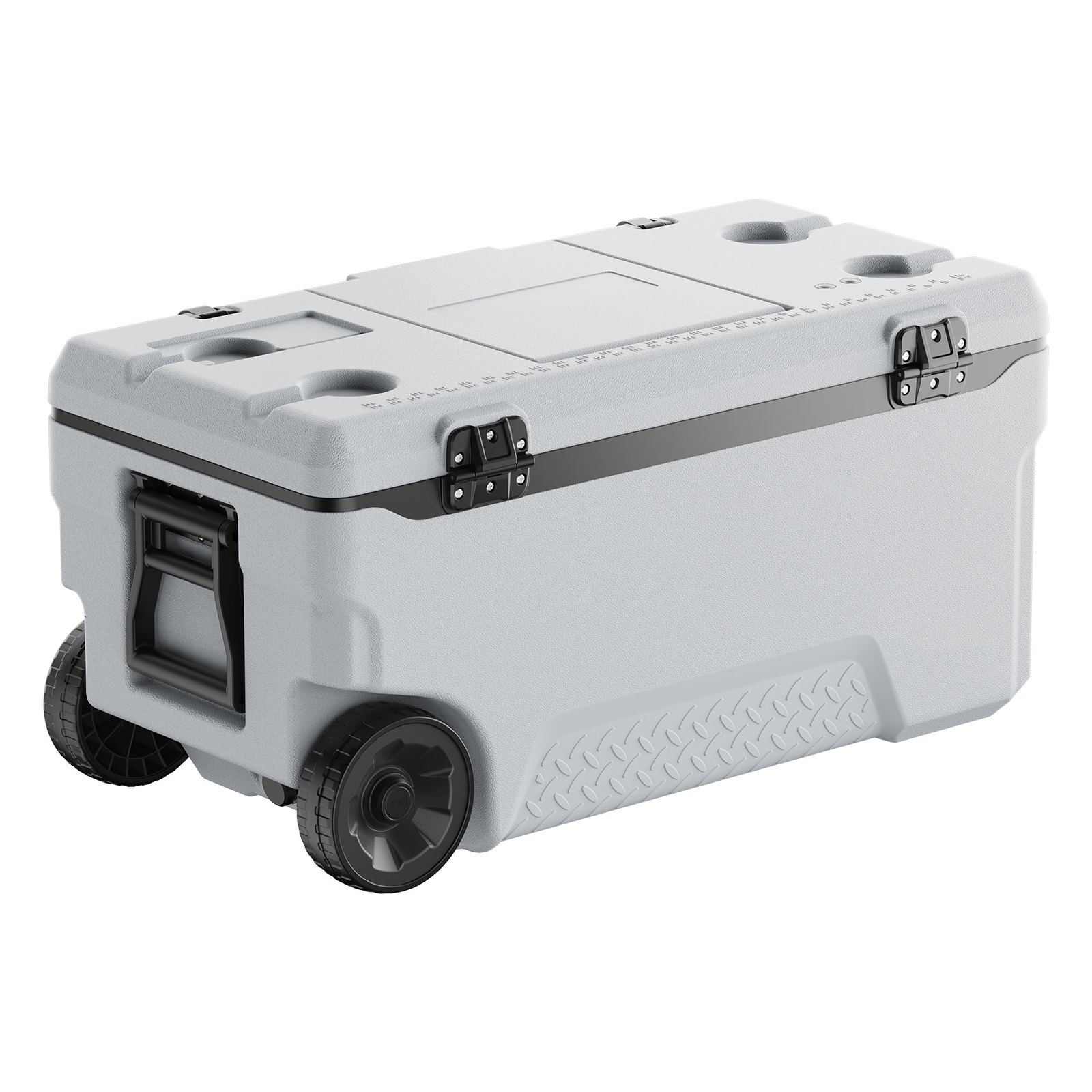 VEVOR Refrigeratore Portatile Isolante con Ruote da 74 QT con Ritenzione del Ghiaccio, Maniglie Resistenti Portabicchieri, Refrigeratore Portatile Isolato per Picnic Campeggio Viaggio Feste