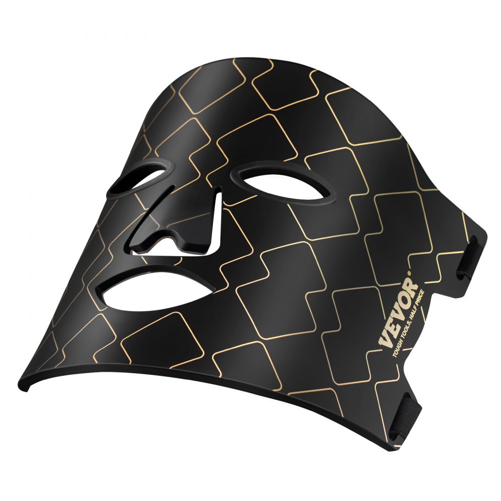 VEVOR Terapia a luce rossa per viso, Maschera per terapia a luce rossa con 3 lunghezze d'onda e 3 livelli di intensità, Maschera per viso a LED Terapia luce, Dispositivo portatile per cura del viso