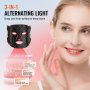 VEVOR Maschera viso terapia luce LED con luce infrarossa 3 lunghezze d'onda