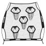 VEVOR 1828.8x1828.8mm Football Trainer Throwing Net, Training Throwing Target Practice Net with 5 Target Pockets, Knotless Net Includes Straps and Portable Carry Case, Improve QB Throwing Accuracy