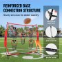 VEVOR Rete da Allenamento per Rugby Portatile 217x223 cm, Rete per Allenamento di Rugby con 5 Tasche per Bersaglio per Migliorare la Precisione di Lancio del Quarterback Baseball Football Americano