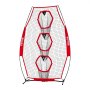 VEVOR 203.2 x 101.6mm Football Trainer Throwing Net, Training Throwing Target Practice Net with 3 Target Pockets, Knotless Net Includes Bow Frame and Portable Carry Case, Improve QB Throwing Accuracy