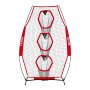 VEVOR 203.2 x 101.6mm Football Trainer Throwing Net, Training Throwing Target Practice Net with 3 Target Pockets, Knotless Net Includes Bow Frame and Portable Carry Case, Improve QB Throwing Accuracy