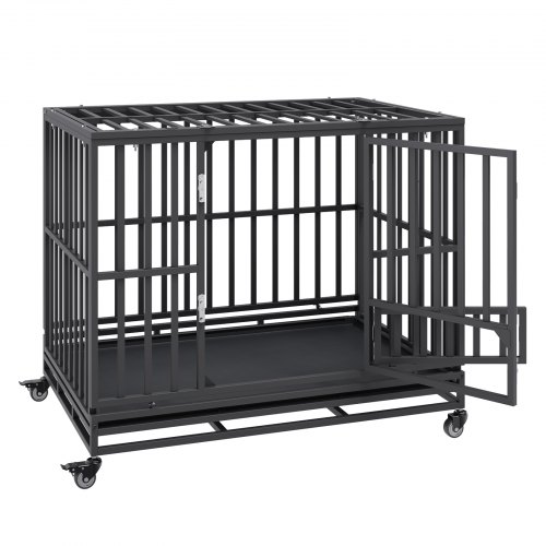 106x65x81 Cm Ruote Gabbia Per Cani Pieghevole Con Ruote - 5