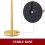 Stainless Steel Crowd Control Stanchions And Velvet Ropes Ball Round Top Gold Pillar 2 Red Ropes 1.5m 3pack