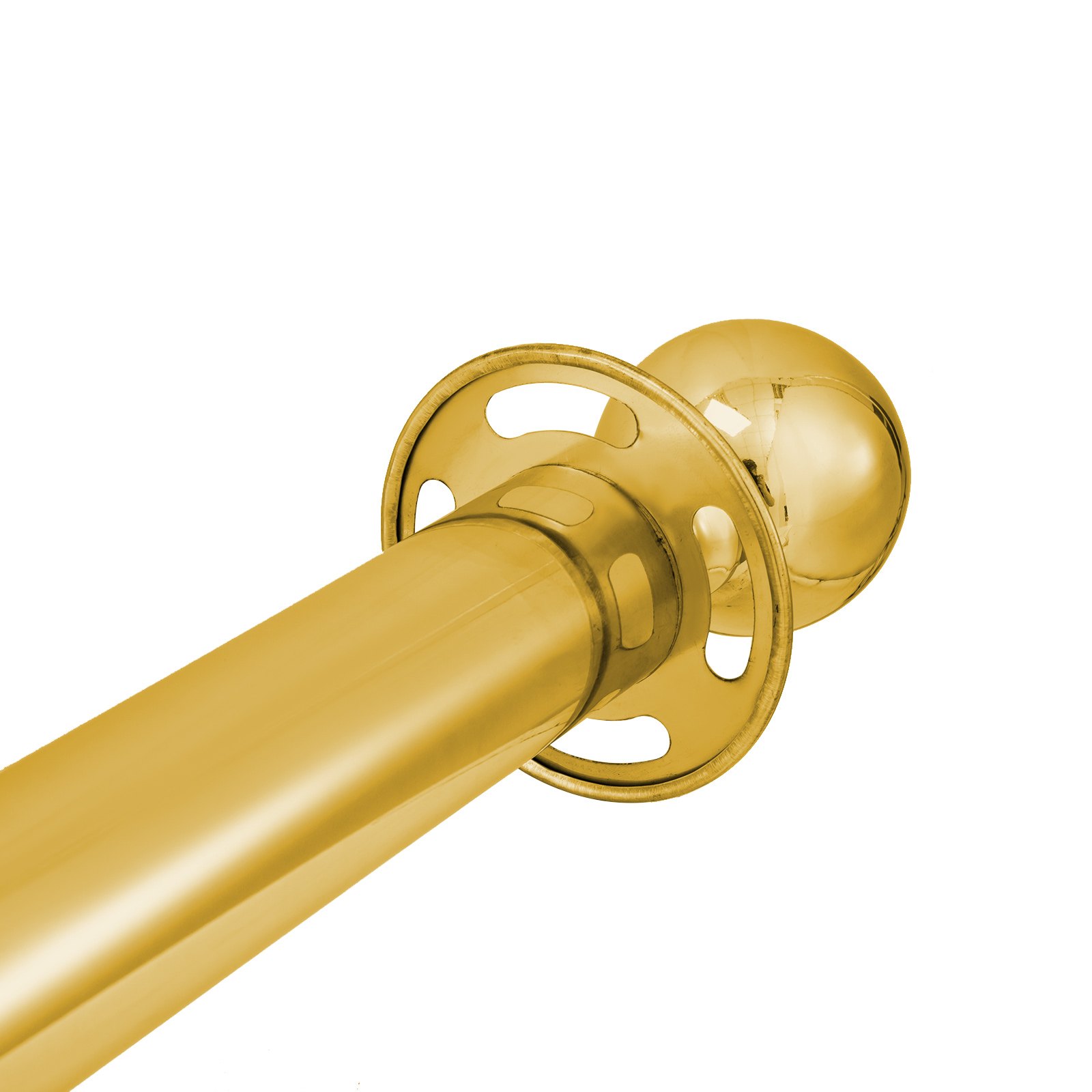 Stainless Steel Crowd Control Stanchions And Velvet Ropes Ball Round Top Gold Pillar 2 Red Ropes 1.5m 3pack