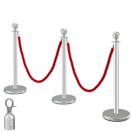 3 Paletti Transenne Elimina Code Separacode Paletti Di Delimitazione Con Corde