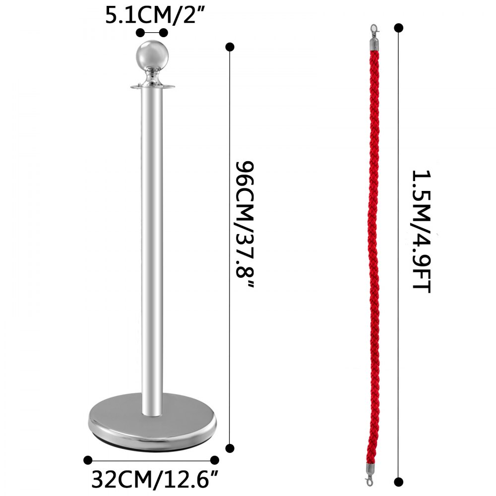 3 Paletti Transenne Elimina Code Separacode Paletti Di Delimitazione Con Corde