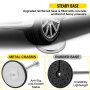 VEVOR Crowd Control Stanchion Set di montanti 2 pezzi con corda di velluto nero