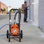 VEVOR Spruzzatore di Vernice Airless a Membrana con Ruote, Macchina a Spruzzo per Vernice 900W Pressione max 15,17 Mpa, Spruzzatore con Ruote Flusso 1,8 L/min con Asta di Prolunga Spruzzatura da Casa