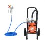 VEVOR Spruzzatore di Vernice Airless a Membrana con Ruote, Macchina a Spruzzo per Vernice 900W Pressione max 15,17 Mpa, Spruzzatore con Ruote Flusso 1,8 L/min con Asta di Prolunga Spruzzatura da Casa