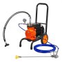 VEVOR Spruzzatore Airless per Vernice con Diaframma, Spruzzatore Airless per Vernice 900 W con Ruote, Spruzzatore 1800 psi con Asta di Prolunga, Spruzzatura per Vernice Pressione max. 1,8 L/min