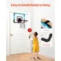 VEVOR Canestro da Basket per Bambini, Blu, Mini Canestro da Basket con Tabellone Elettronico, Canestro da Basket Sopra Porta con Funzioni di Punteggio e Accompagnamento Musicale, Luce LED, per Bambini