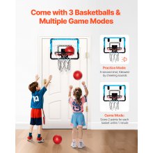 VEVOR Canestro da Basket per Bambini con Luci LED Mini Canestro da Basket Blu