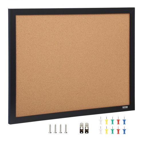 Bacheca 60x90 Cm Sughero Con Cornice in Legno Naturale
