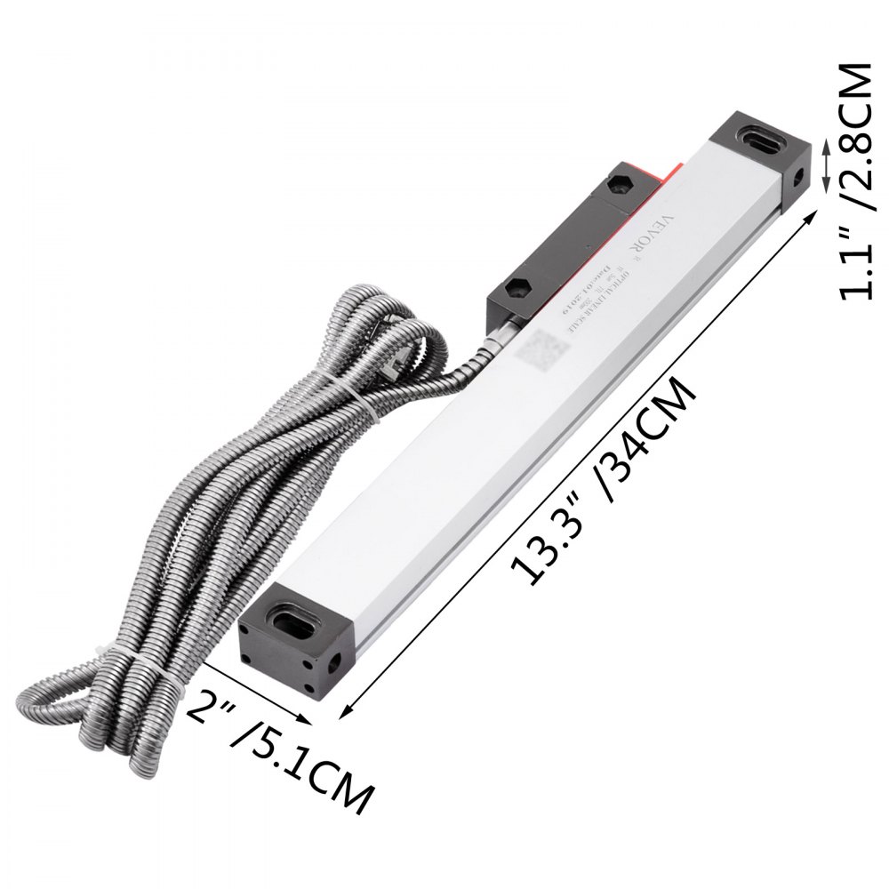 VEVOR Tornio Lineare di Alta Precisione 1 PC da 200MM , Scala Lineare per Fresatrice Tornio per Fresatrice con Accessori