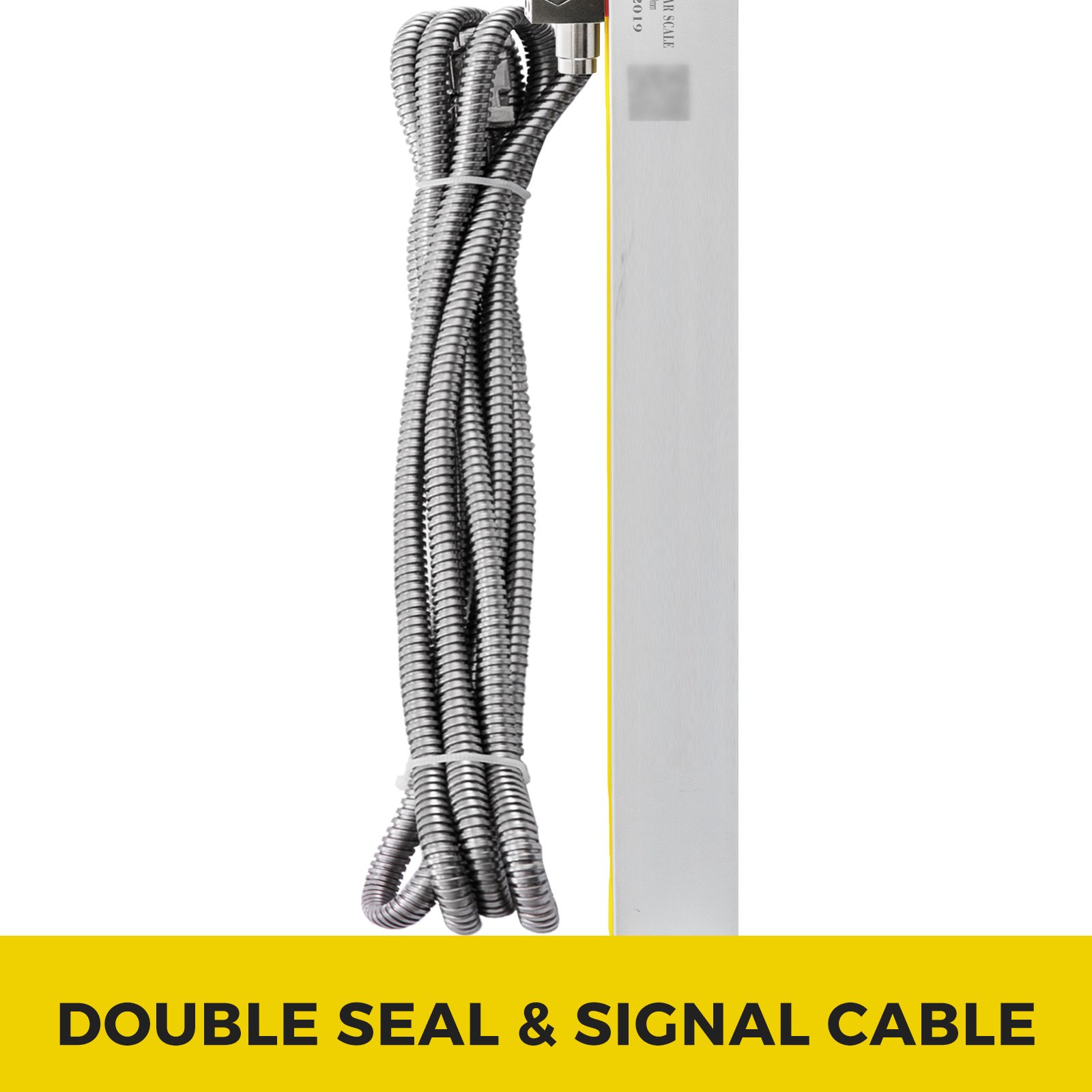 VEVOR Scala Lineare del Tornio per Fresatrice Accessori con Cavo da 3 m, Set di Scala Lineare per Tornio Risoluzione 5μm con Cavo 3 m Doppio Sigillo e Cavo da Segnare Uso Commerciale Corsa da 550 mm