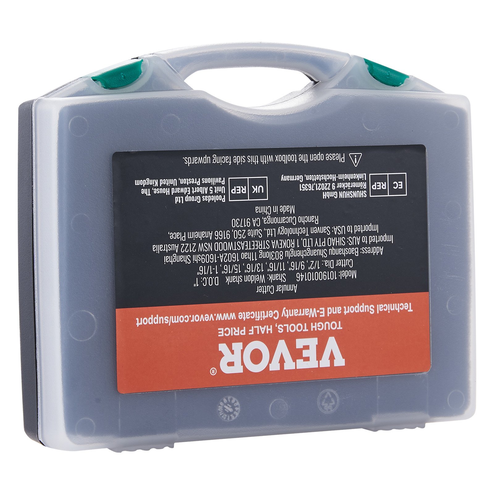 VEVOR Set di Punte per Carotatore Svasatore 6 Pezzi Taglierina Anulare Attacchi Weldon Diametro 13-27mm Profondità di Foratura 25mm in HSS, Punte in Acciaio ad Alta Velocità Trapano Foratura Metalli