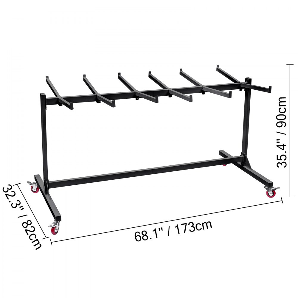 Carrello Per Sedie Pieghevole Capacità 42 Sedie 170kg supporto Sedie Pieghevole