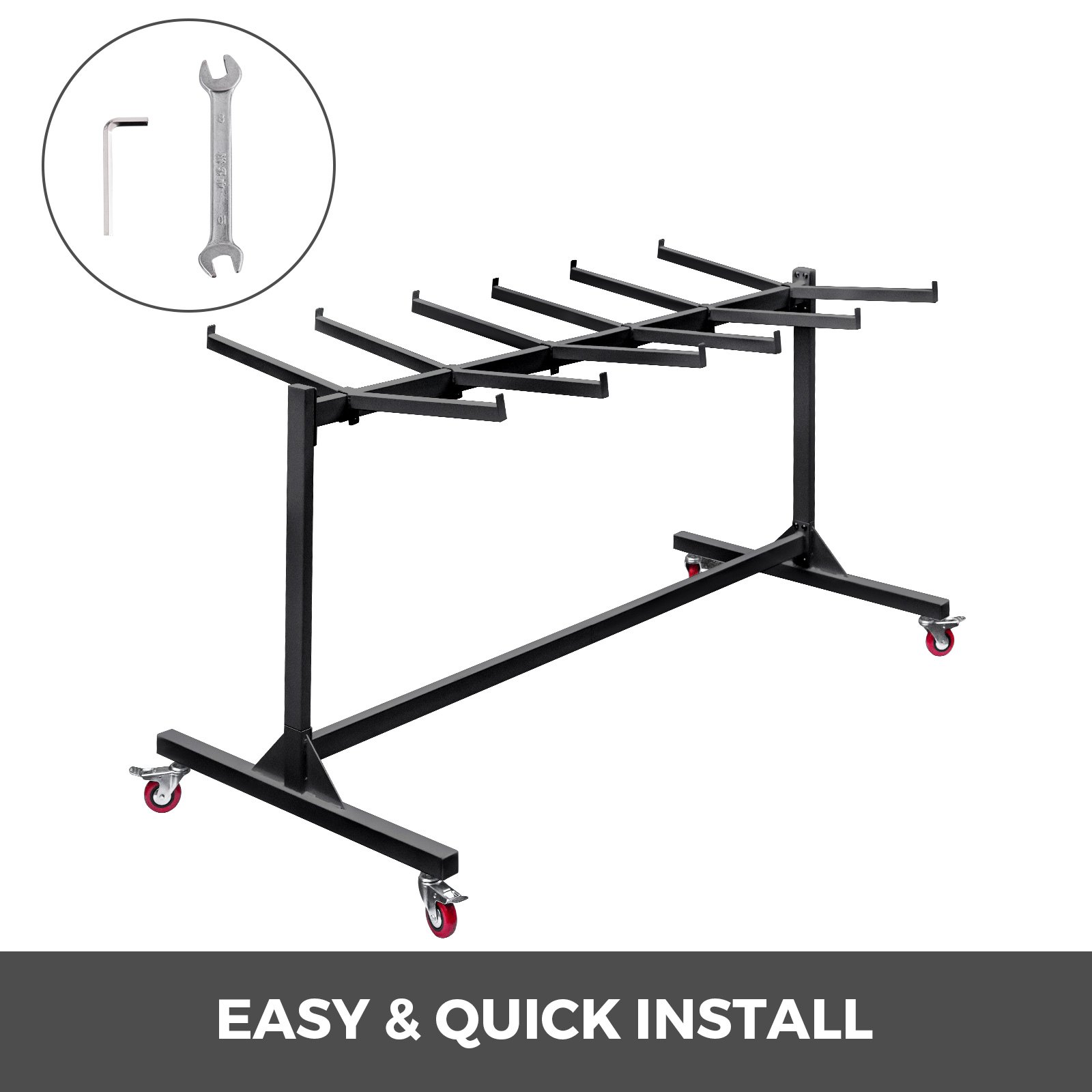 Carrello Per Sedie Pieghevole Capacità 42 Sedie 170kg supporto Sedie Pieghevole