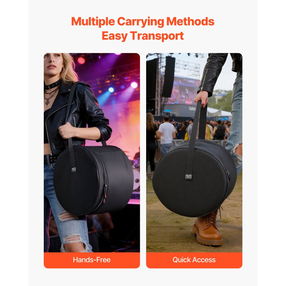 VEVOR Set di Borsa Porta DJ con Divisori Regolabili 5 Pezzi, Borse Imbottite per Batteria, Imbottitura Spessa, Custodie Protettive Leggere, Custodie da Viaggio per Accessori per Batteria