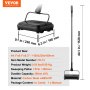 VEVOR Spazzatrice Manuale per Pavimenti Tappeti Uso Domestico Senza Batterie con Asta, Spazzola per Tappeti Pavimenti 1120 x 230 x 160 mm Peso da 0,8kg per Pulizia Domestica Peli di Animali Domestici