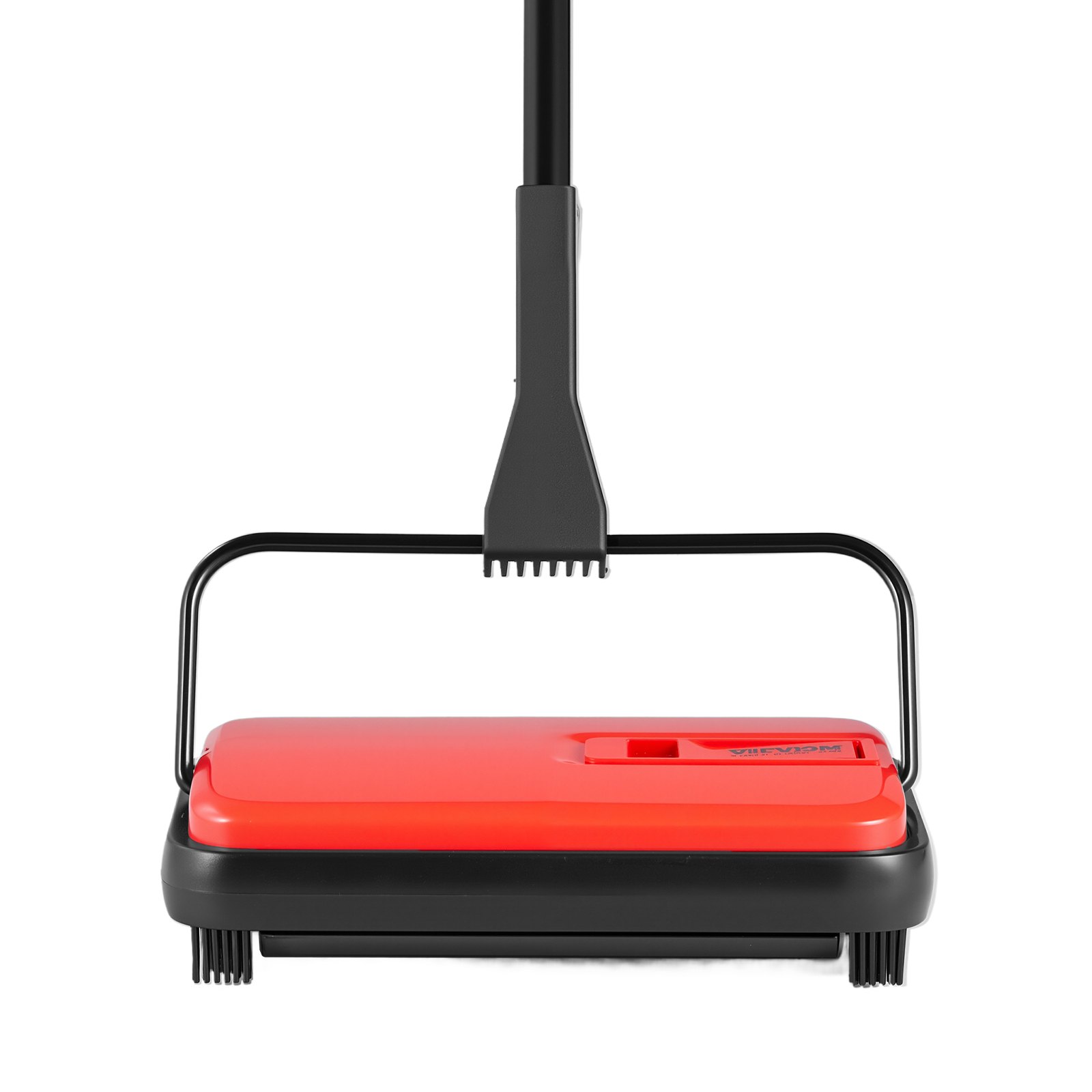 VEVOR Manual Carpet Sweeper, Floor Sweeper with 300 ml Dust Container Capacity, 17 cm Cleaning Width, Sweeper for Home Office Carpets, Pet Hair, Dust, Carpet Cleaning, Red