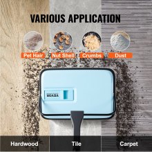 VEVOR Spazzola per Tappeti Manuale 170mm Larghezza per Tappeti Peli Blu