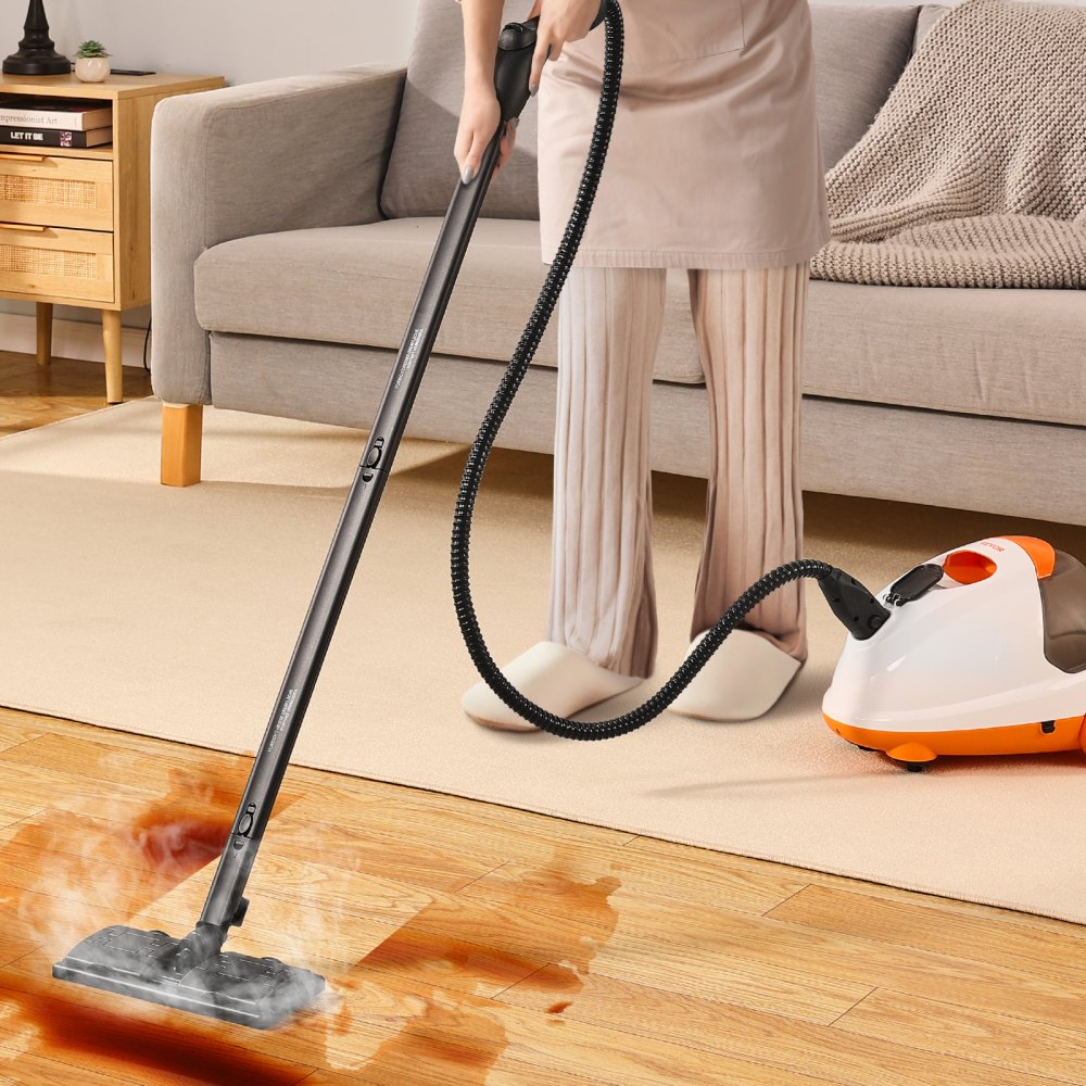 VEVOR Pulitore a Vapore, Potente Vaporizzatore Multiuso con 23 Accessori, Pulizia a Vapore con Cavo di Alimentazione Extra Lungo, Serbatoio 2,5 L e Maniglia Portatile, per Fughe Piastrelle Pavimenti