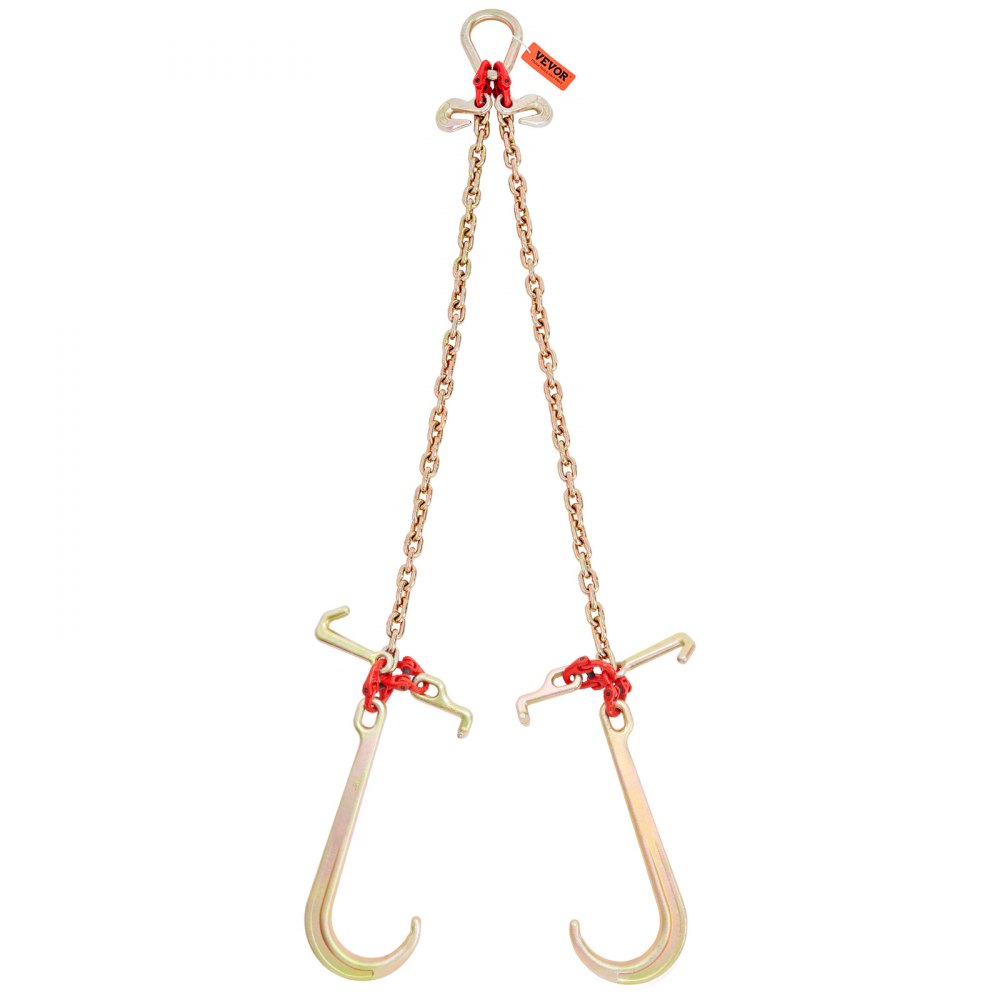 VEVOR V-Chain Briglia G80 Catena da traino con ganci RTJ Carico 9620 libbre 5/16'' x 3'