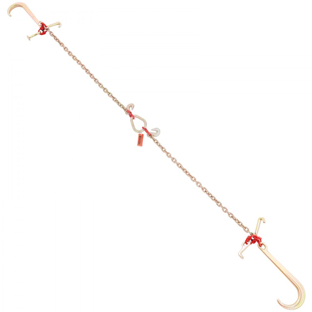 VEVOR V-Chain Briglia G80 Catena da traino con ganci RTJ Carico 9620 libbre 5/16'' x 3'